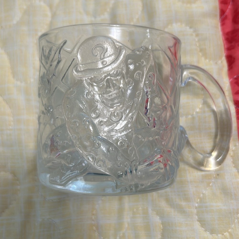McDONALD’S BATMAN FOREVER Vintage The Riddler Collectible Glass Mug